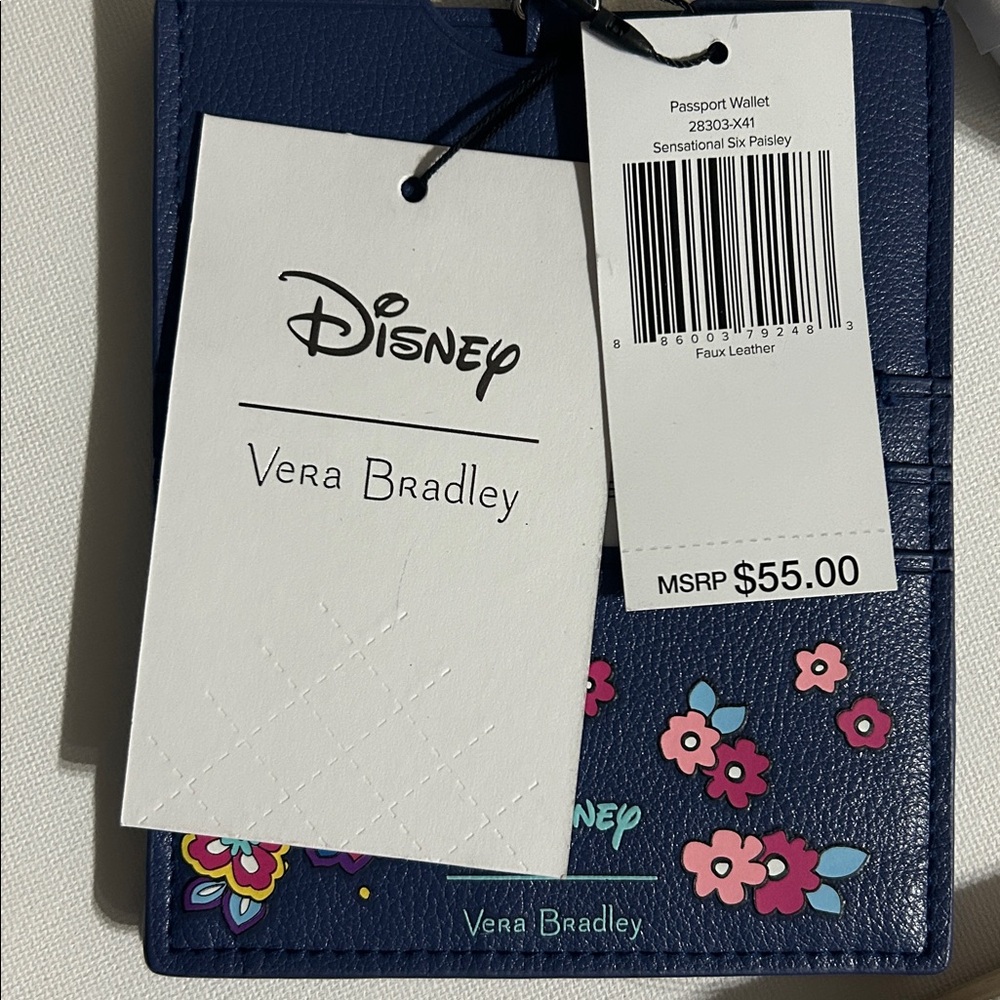 NWT Disney Vera Bradley Wallet on a strap crossbody, dark blue with Mickey. - Picture 5 of 7